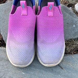 Skechers Slip Ons Stylish Pink and Purple Kids Shoes
